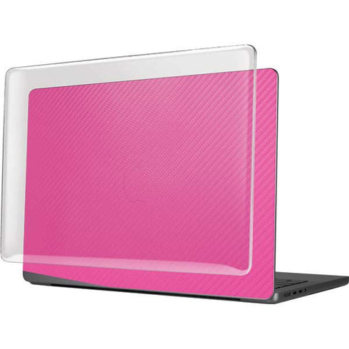 Pink Carbon Fiber Specialty Texture Material MacBook Pro 14in (2021-24) Case plus Skin
